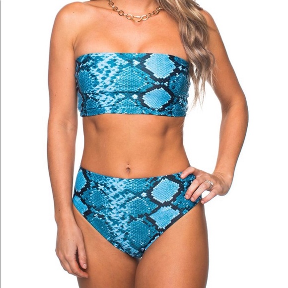 Buddy Love Other - Blue snake print bikini